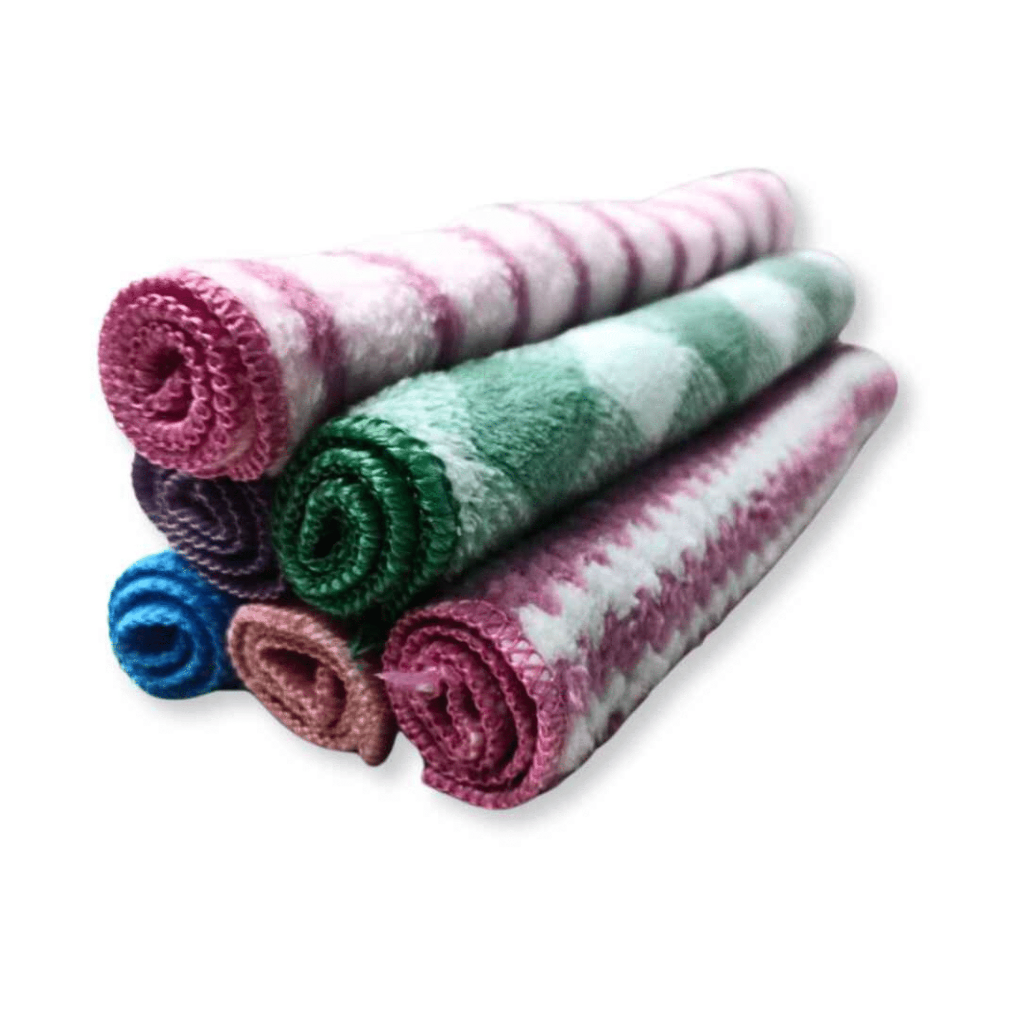     			KLEANSHINE Microfiber Face Towel/Handkerchief/Rumal/Extra Soft and Super Absorbent for, Kids and Newborn Baby (Colour & Print May Vary) (25 x 25 CM) Pack of 6