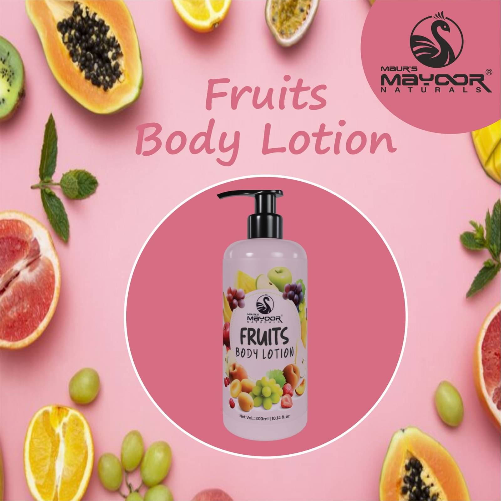 MAUR'SMAYUR NATURALS Moisturizing Lotion For All Skin Type 300 ml ( Pack of 1 ) MAUR'SMAYUR NATURALS Moisturizing Lotion For All Skin Type 300 ml ( Pack of 1 )