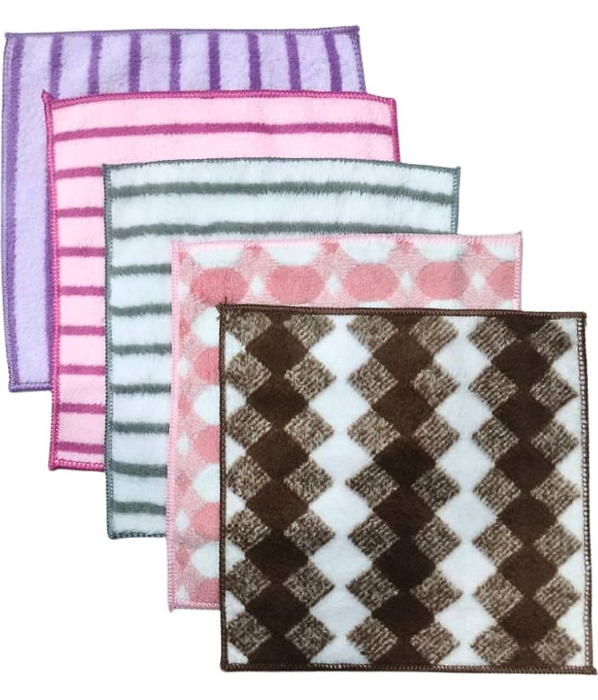 Microfiber Face Towel/Handkerchief/Rumal/Extra Soft (25 x 25 CM) Pack of 5 - Jewellery Sets | Buy online on ZillyBuy