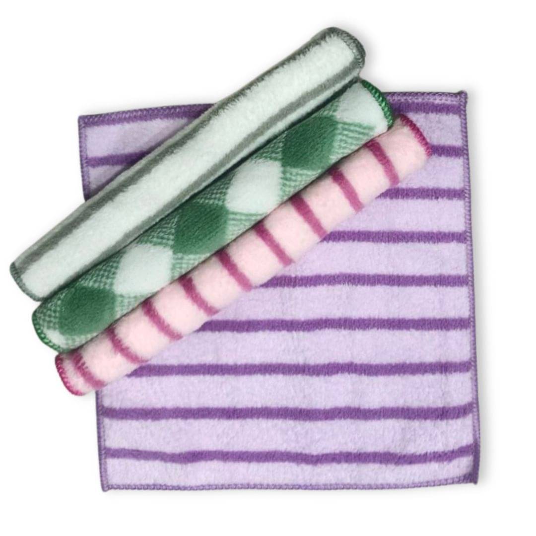     			Microfiber Small Size Handkerchief/Rumal (Random Designs & Color) (25 x 25 CM) Pack of 4
