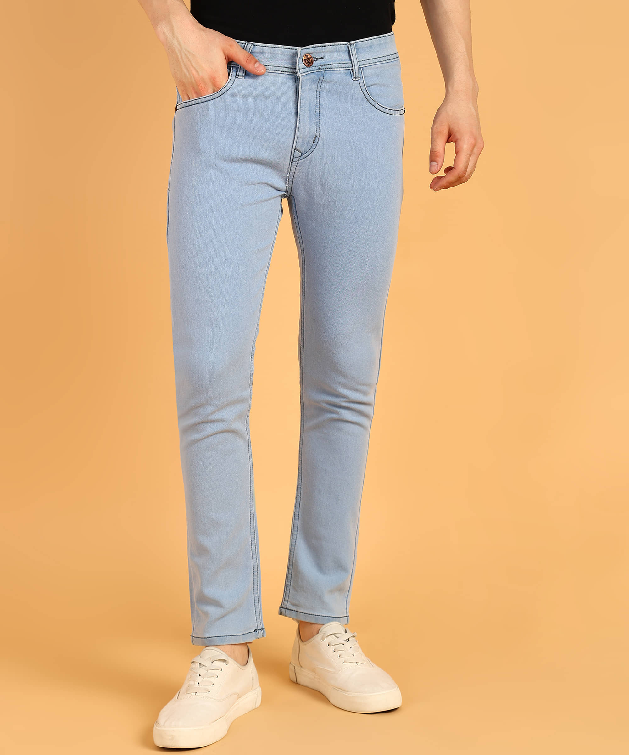 POKHINDA Slim Fit Basic Men's Jeans - Blue ( Pack of 1 ) - Jeans | Buy online on ZillyBuy