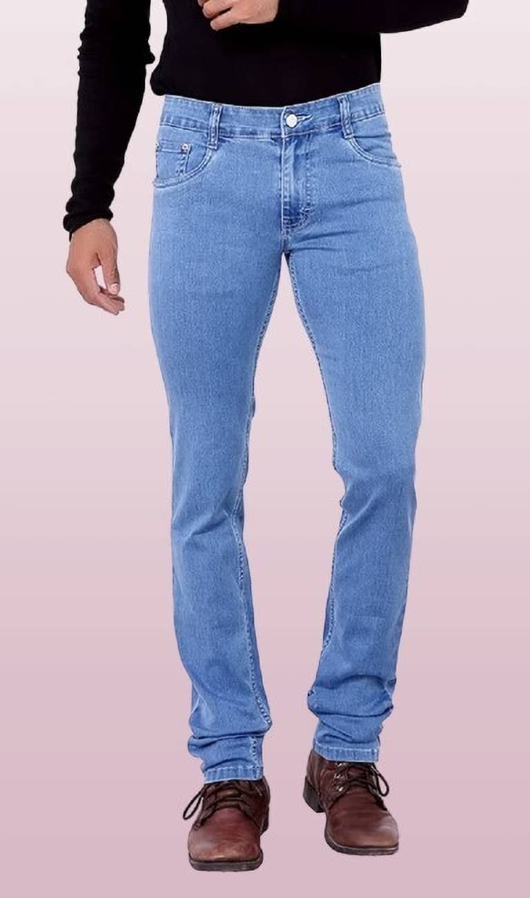 POKHINDA Slim Fit Faded Men's Jeans - Blue ( Pack of 1 ) - Jeans | Buy online on ZillyBuy