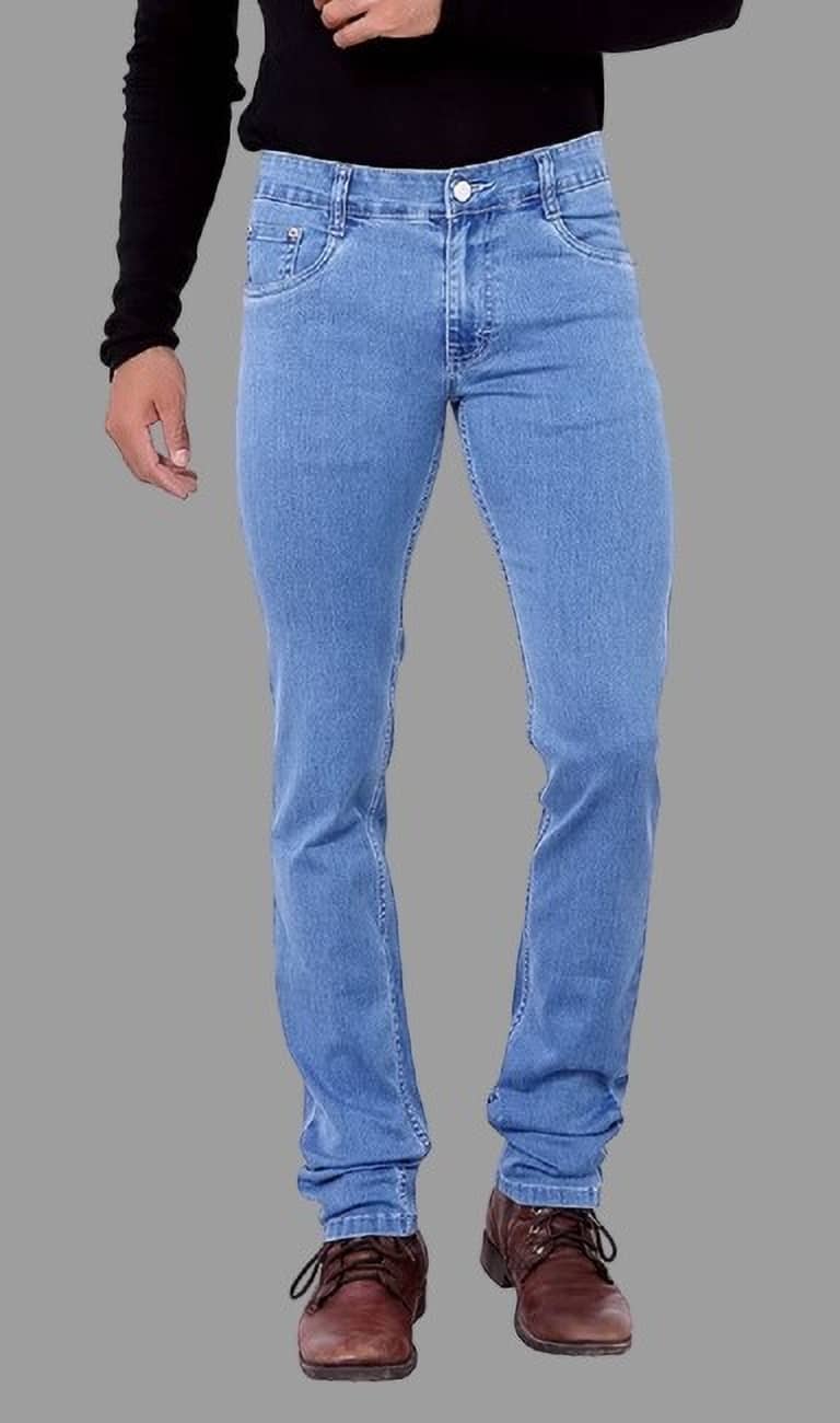 POKHINDA Slim Fit Faded Men's Jeans - Blue ( Pack of 1 ) - Jeans | Buy online on ZillyBuy