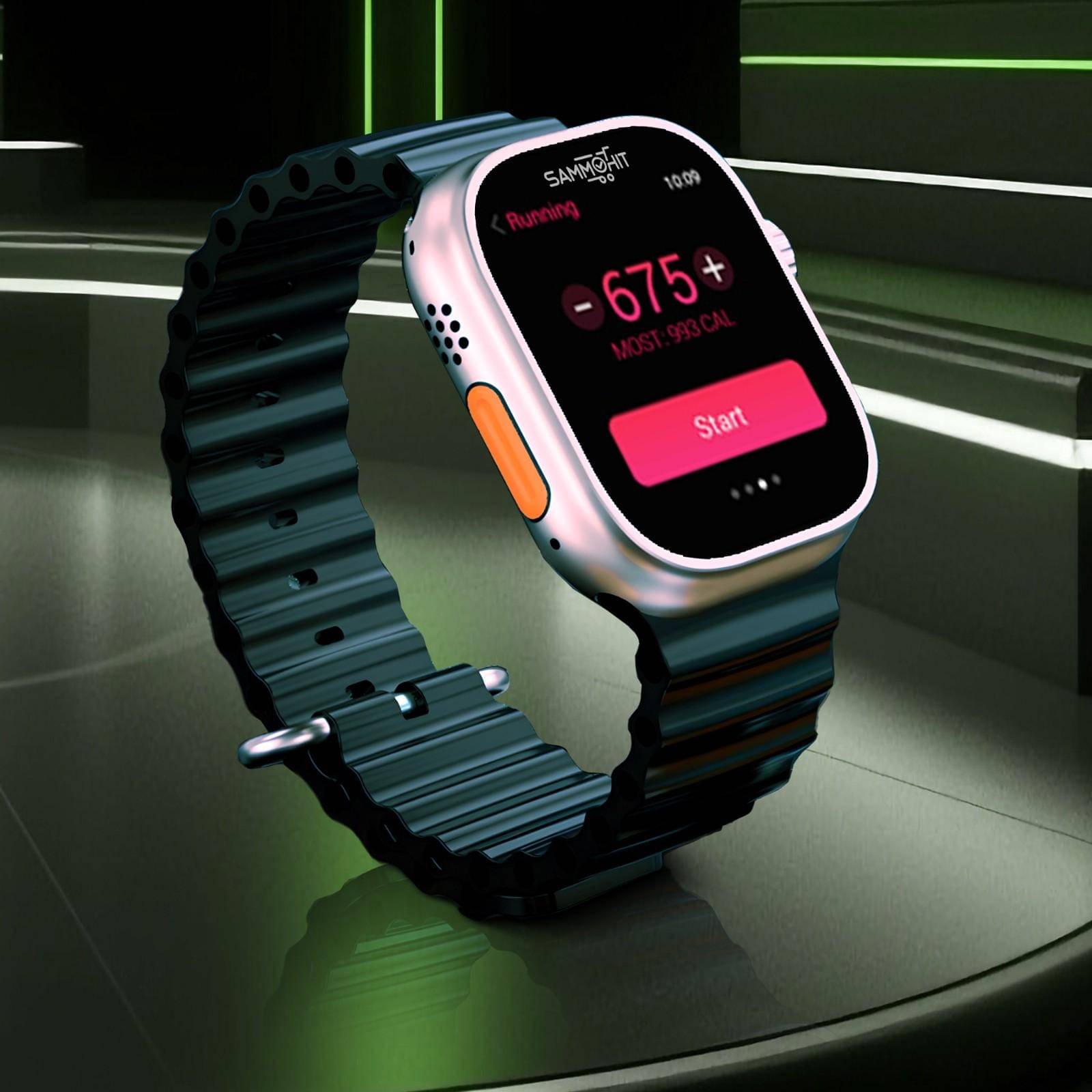 SAMMOHIT AMOLED BT Calling Smart Watch with Rubber Strap Upto 2-3 days Backup ( Black ) SAMMOHIT AMOLED BT Calling Smart Watch with Rubber Strap Upto 2-3 days Backup ( Black )