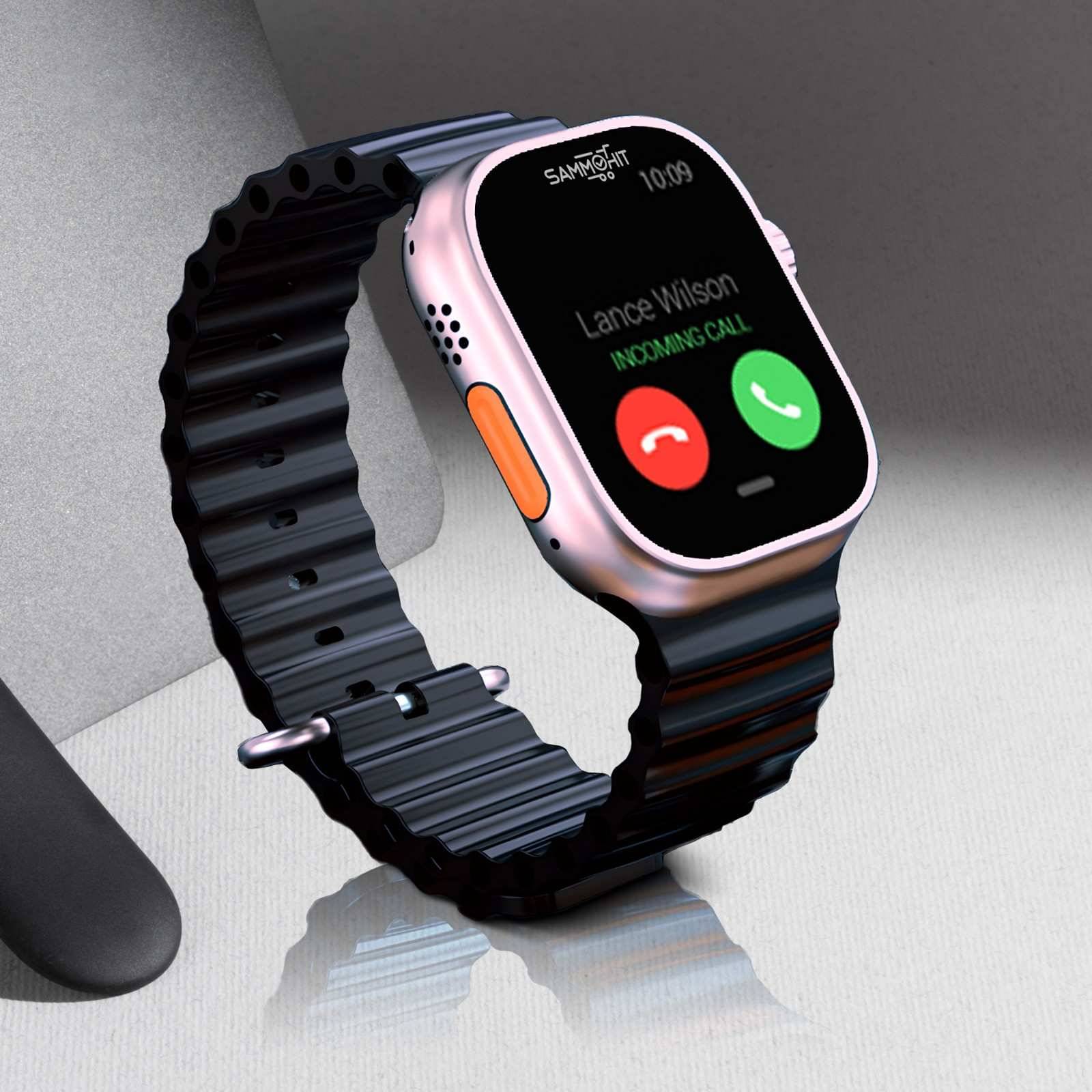 SAMMOHIT AMOLED BT Calling Smart Watch with Rubber Strap Upto 2-3 days Backup ( Black ) SAMMOHIT AMOLED BT Calling Smart Watch with Rubber Strap Upto 2-3 days Backup ( Black )