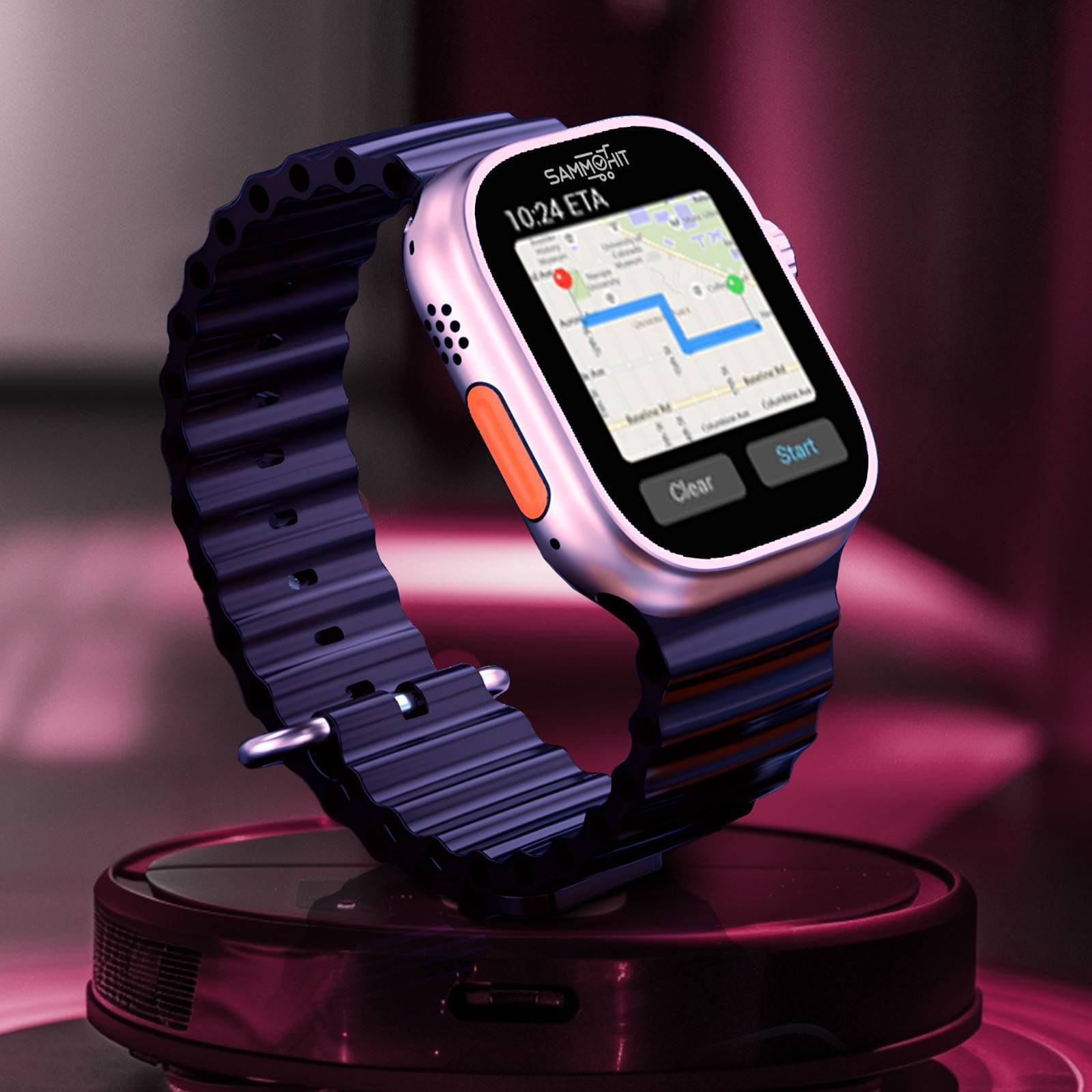 SAMMOHIT AMOLED BT Calling Smart Watch with Rubber Strap Upto 2-3 days Backup ( Black ) SAMMOHIT AMOLED BT Calling Smart Watch with Rubber Strap Upto 2-3 days Backup ( Black )