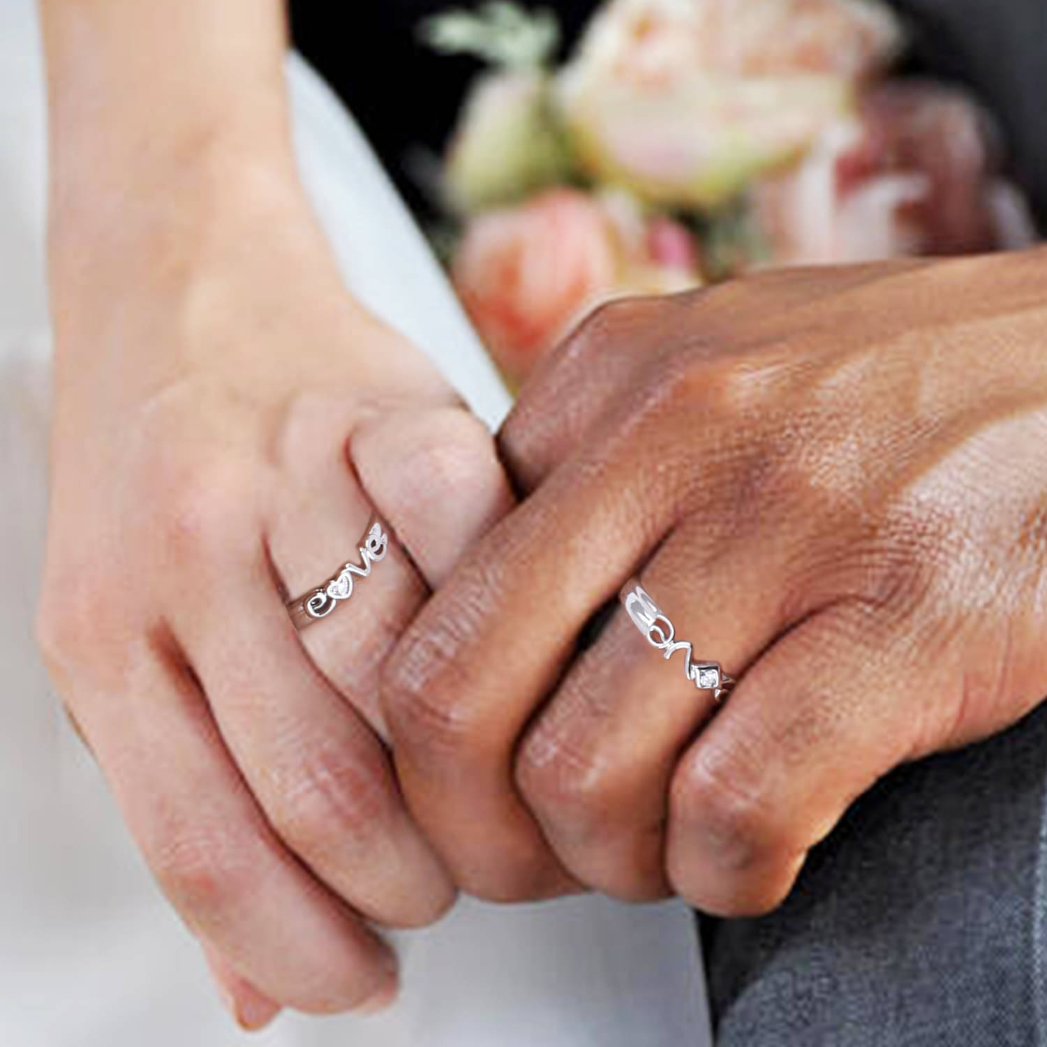 Silver Shine Silver Couple Ring ( Pack of 1 ) Silver Shine Silver Couple Ring ( Pack of 1 )