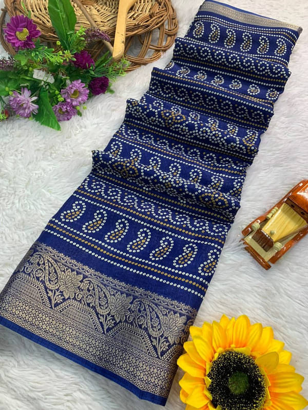Sitanjali Lifestyle Silk Blend Printed Saree With Unstitched Blouse Piece ( Lavender ) Sitanjali Lifestyle Silk Blend Printed Saree With Unstitched Blouse Piece ( Lavender )