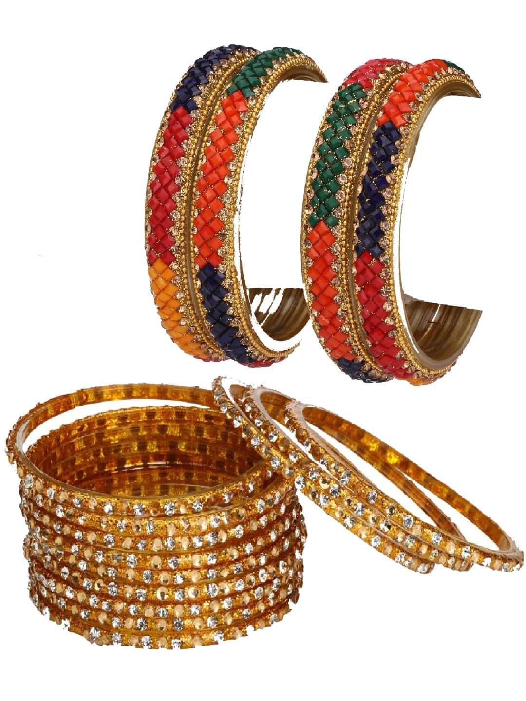 Somil Multicolor Bangle Set ( Pack of 1 )     			Somil Multicolor Bangle Set ( Pack of 1 )
