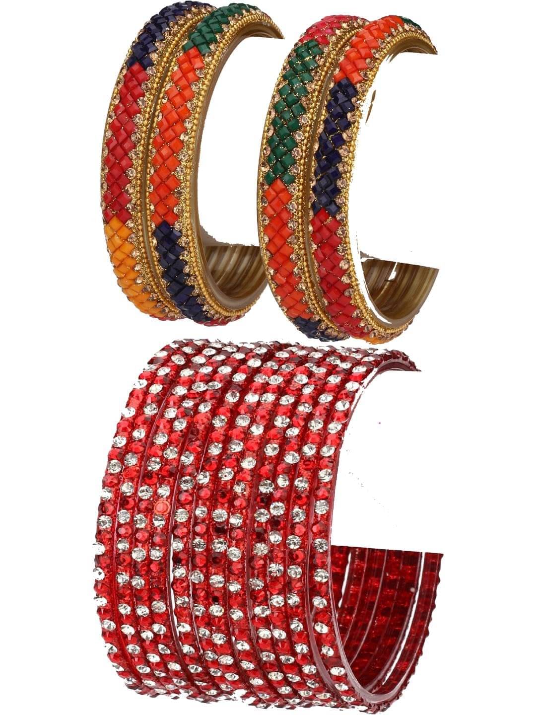 Somil Multicolor Bangle Set ( Pack of 1 )     			Somil Multicolor Bangle Set ( Pack of 1 )