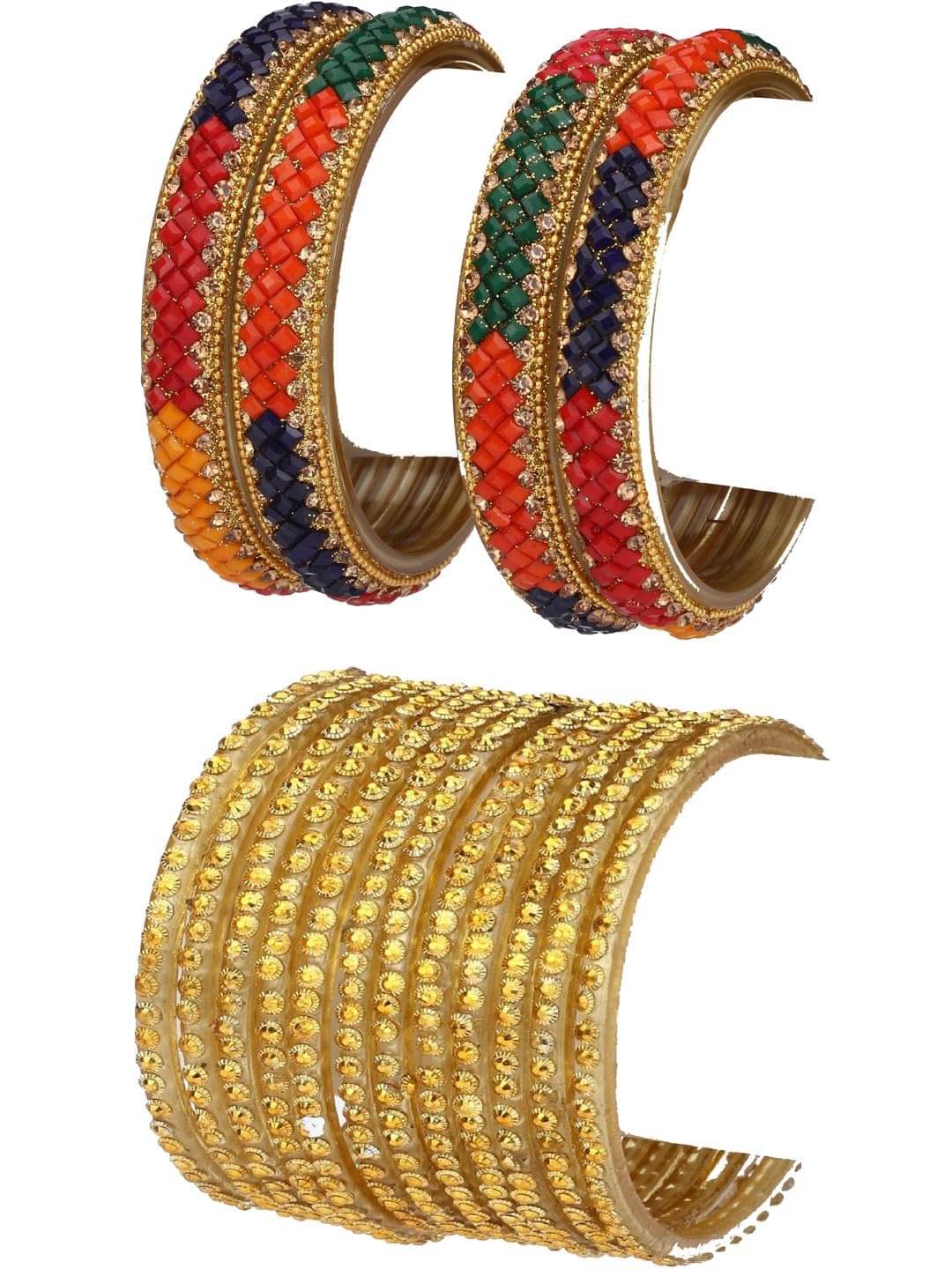     			Somil Multicolor Bangle Set ( Pack of 1 )