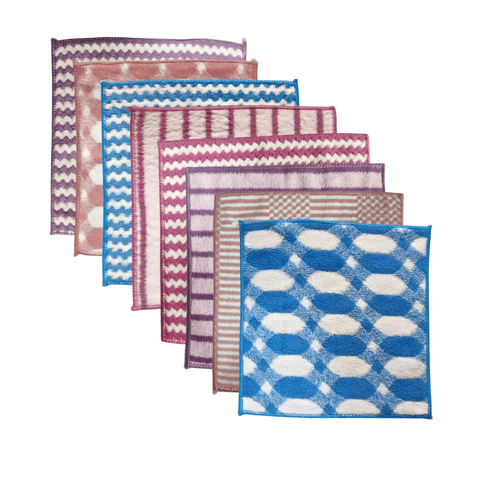 Towel Trio – Gentle Handkerchief and Rumal (Colour & Print May Vary) 250 GSM (25 x 25 CM) Pack of 8 - Jewellery Sets | Buy online on ZillyBuy