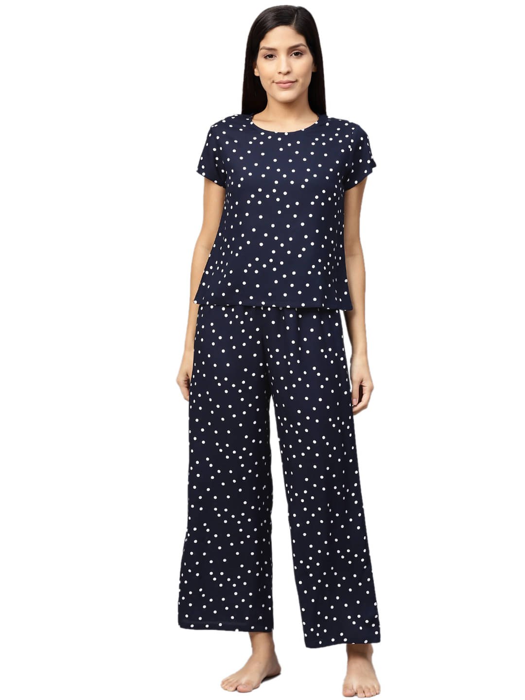     			Yash Gallery Blue Rayon Women's Nightwear Regular Night Dress ( Pack of 1 )