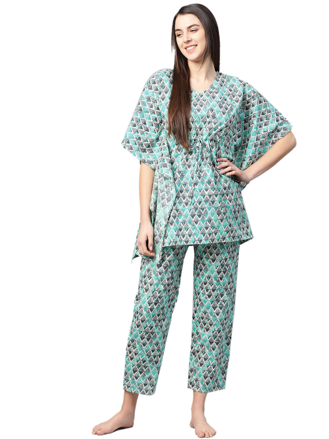 Yash Gallery Multicolor Cotton Women's Nightwear Regular Night Dress ( Pack of 1 ) Yash Gallery Multicolor Cotton Women's Nightwear Regular Night Dress ( Pack of 1 )