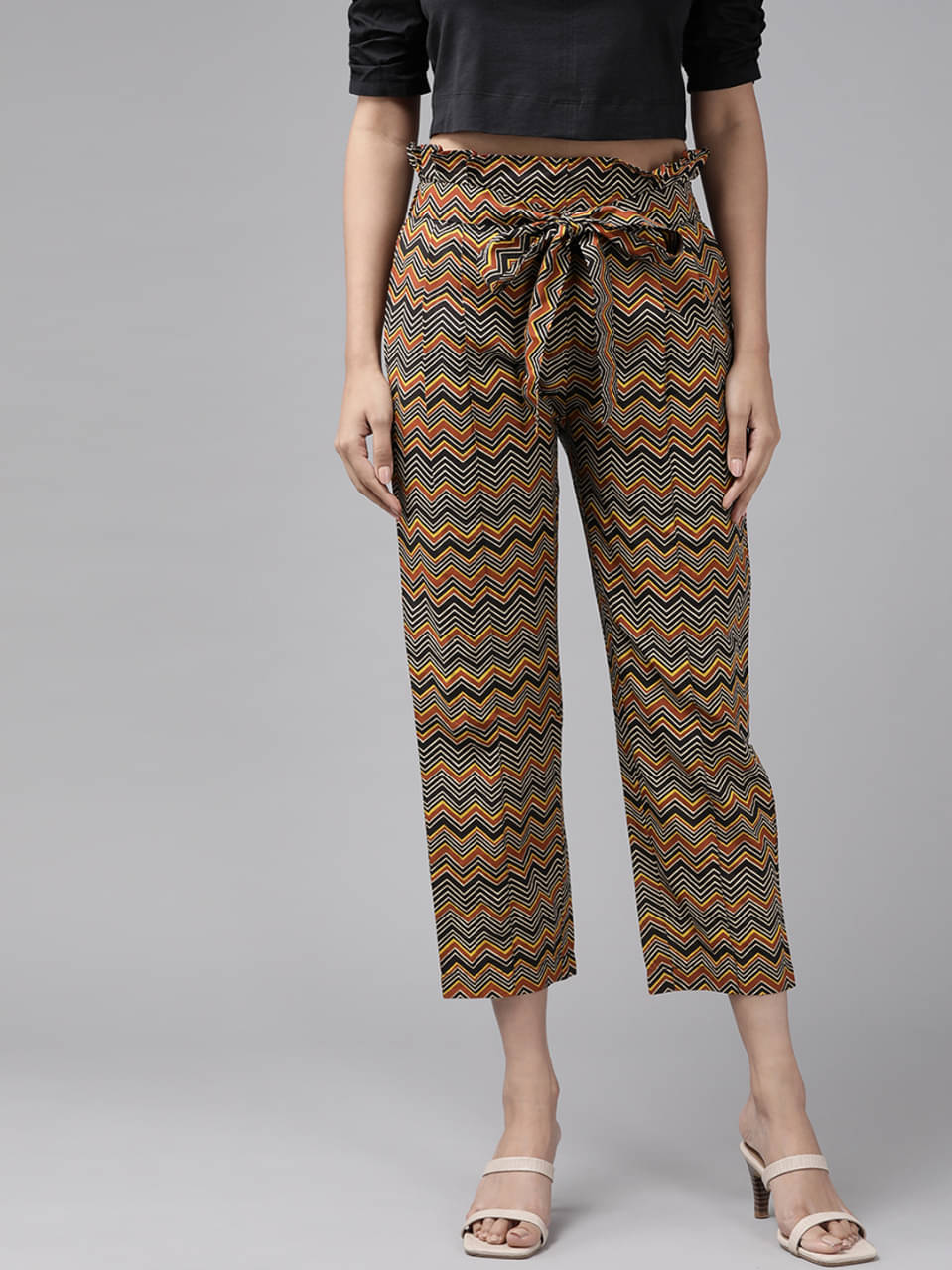     			Yash Gallery Pack of 1 Cotton Regular Women's Casual Pants ( Multicolor )