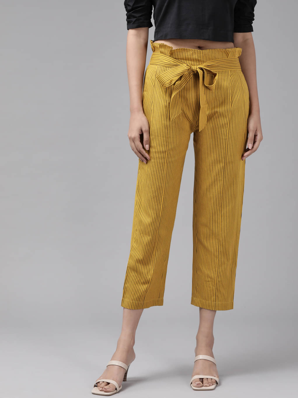     			Yash Gallery Pack of 1 Cotton Regular Women's Casual Pants ( Mustard )