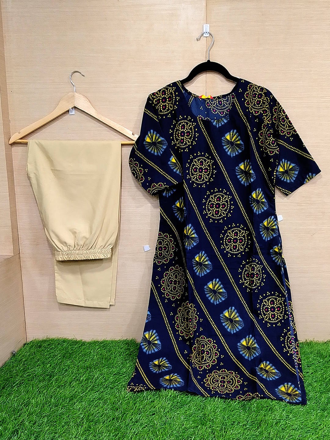     			Ethnicbasket Crepe Printed Kurti With Pants Women's Stitched Salwar Suit - Charcoal ( Pack of 1 )
