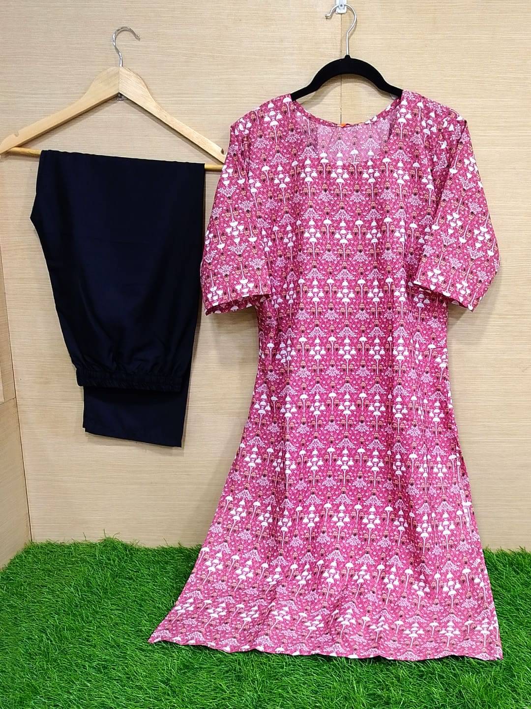 Ethnicbasket Crepe Printed Kurti With Pants Women's Stitched Salwar Suit - Peach ( Pack of 1 )     			Ethnicbasket Crepe Printed Kurti With Pants Women's Stitched Salwar Suit - Peach ( Pack of 1 )