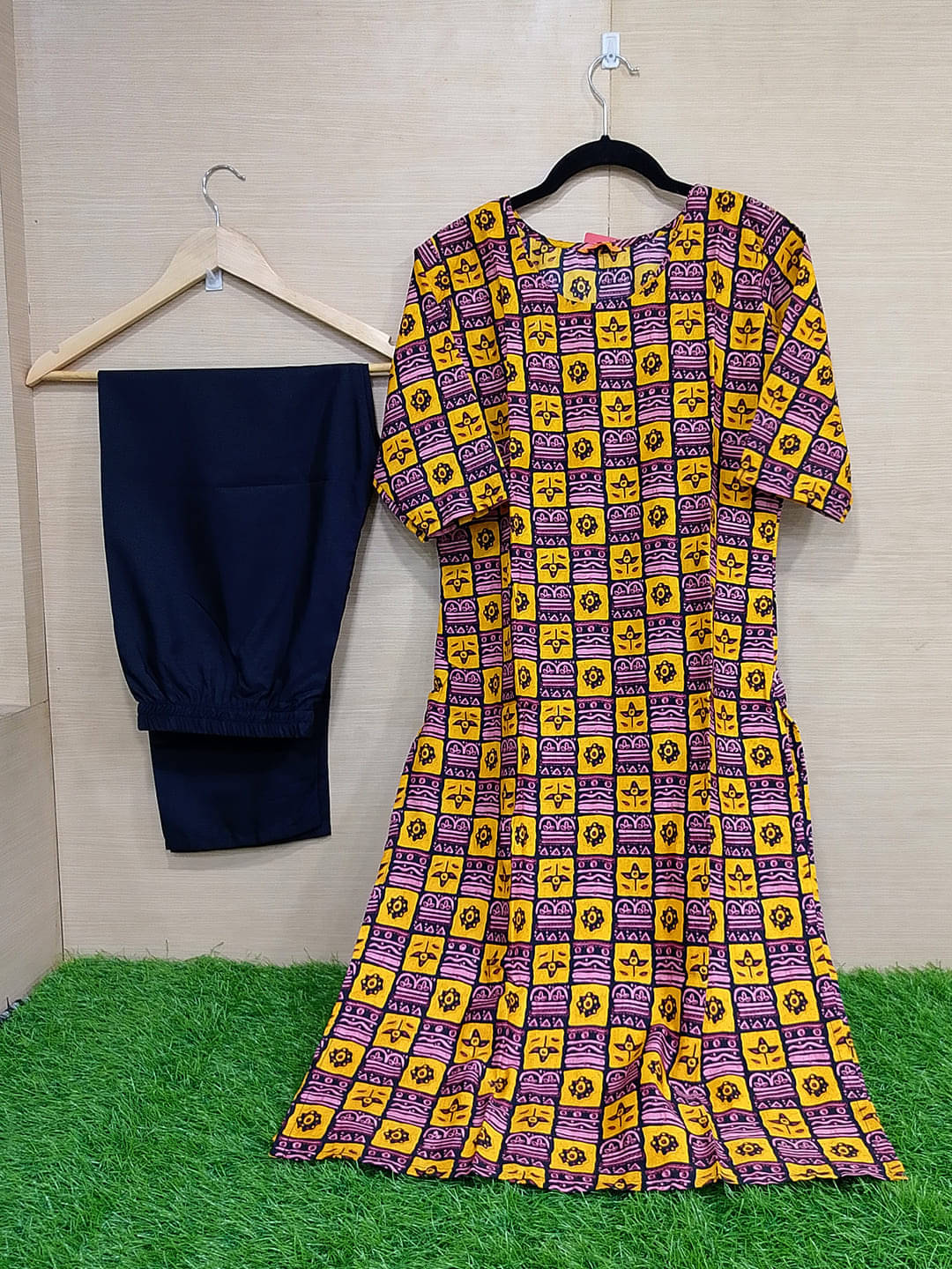 Ethnicbasket Crepe Printed Kurti With Pants Women's Stitched Salwar Suit - Yellow ( Pack of 1 ) Ethnicbasket Crepe Printed Kurti With Pants Women's Stitched Salwar Suit - Yellow ( Pack of 1 )