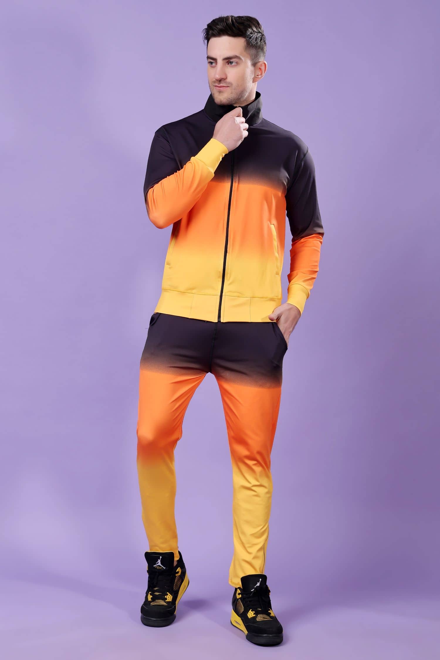 yellow tree Multicolor Polyester Relaxed Fit Men's Tracksuit ( Pack of 1 )