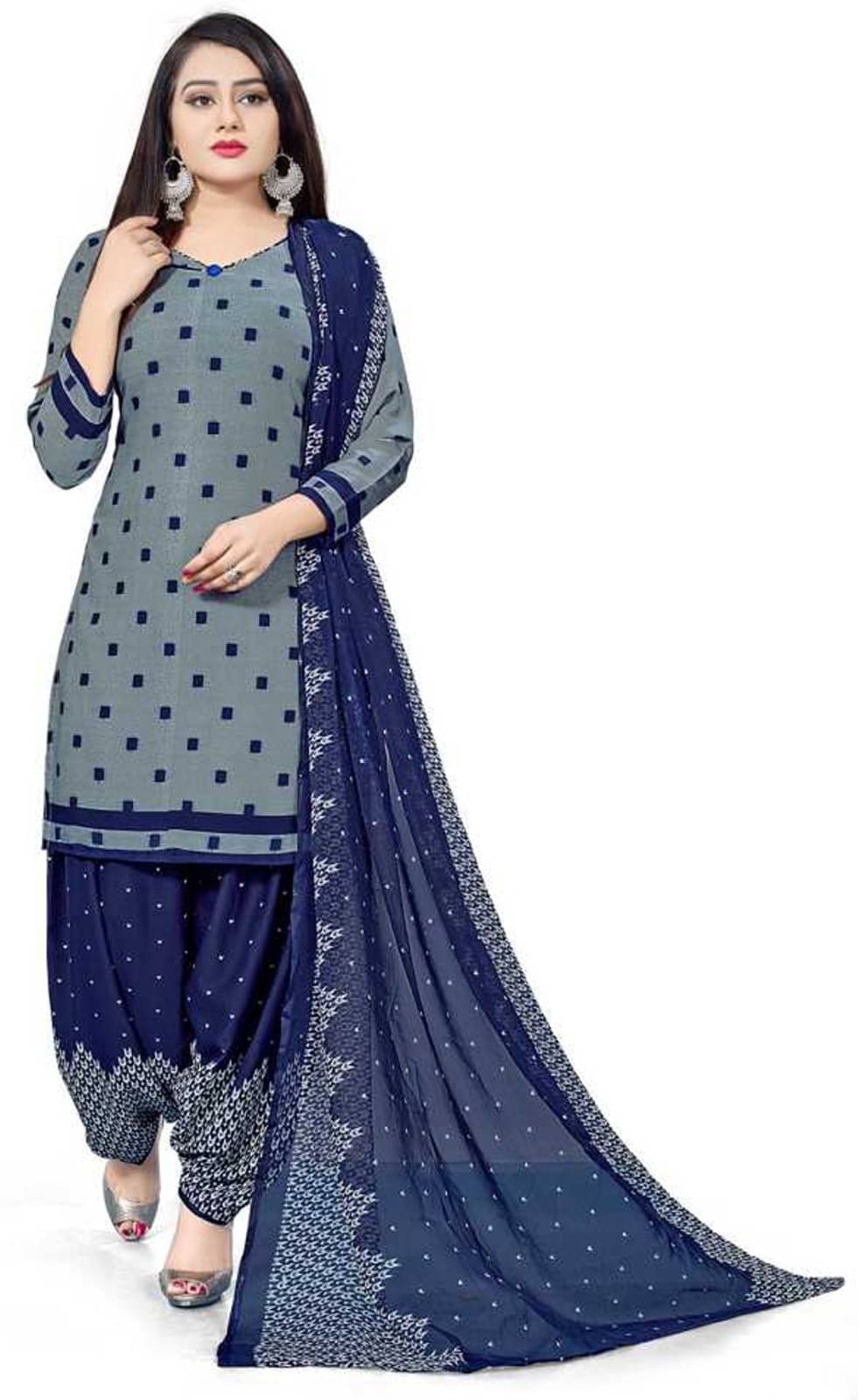     			Rajnandini Unstitched Cotton Blend Printed Dress Material - Multicolor 3 ( Pack of 1 )
