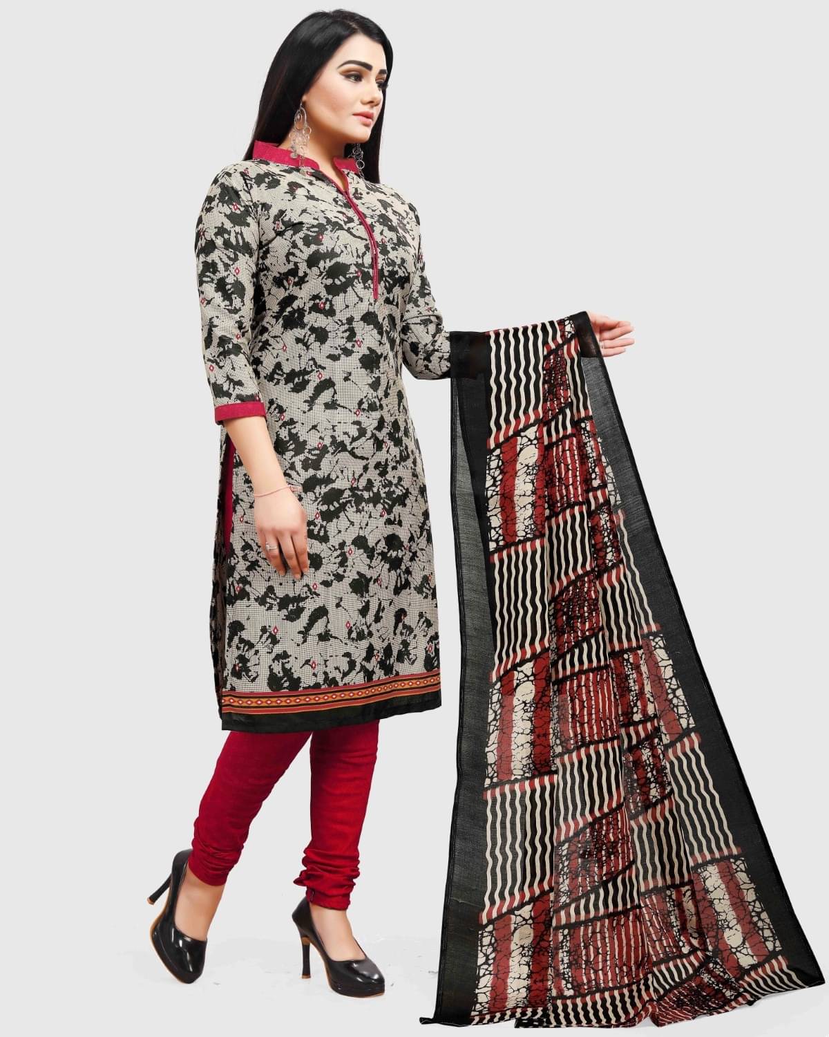 Rajnandini Unstitched Cotton Blend Printed Dress Material - Multicolor ( Pack of 1 ) Rajnandini Unstitched Cotton Blend Printed Dress Material - Multicolor ( Pack of 1 )