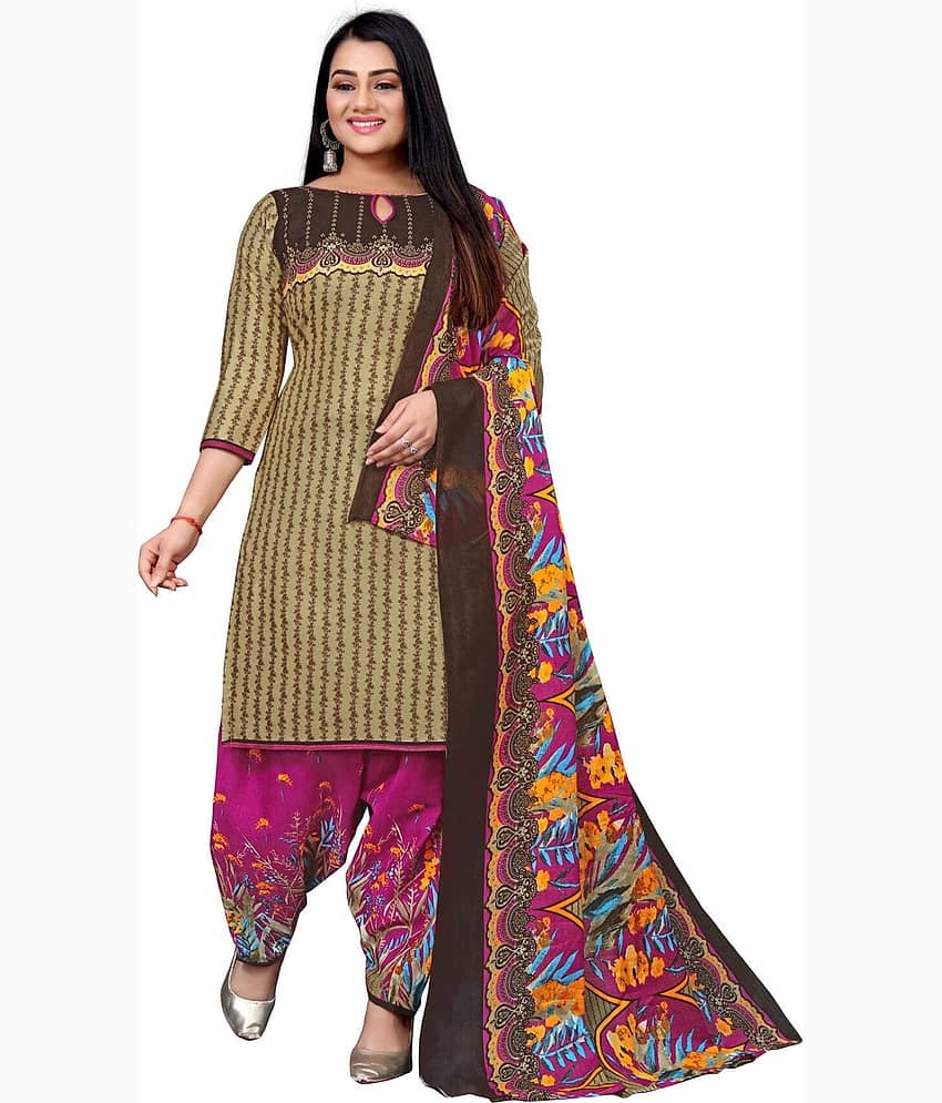 Rajnandini Unstitched Cotton Blend Printed Dress Material - Multicolor ( Pack of 1 ) - Unstitched Fabrics | Buy online on ZillyBuy