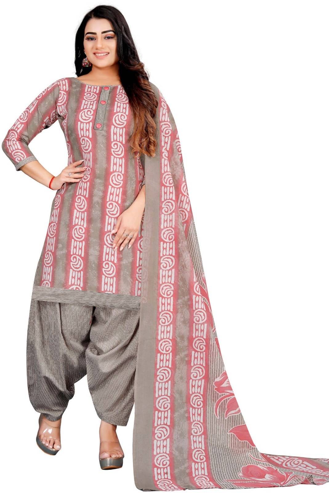 Rajnandini Unstitched Cotton Blend Printed Dress Material - Multicolor ( Pack of 1 ) Rajnandini Unstitched Cotton Blend Printed Dress Material - Multicolor ( Pack of 1 )