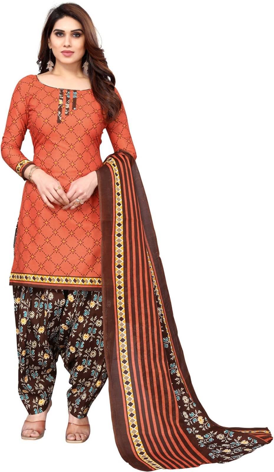 Rajnandini Unstitched Cotton Blend Printed Dress Material - Multicolor 15 ( Pack of 1 ) Rajnandini Unstitched Cotton Blend Printed Dress Material - Multicolor 15 ( Pack of 1 )