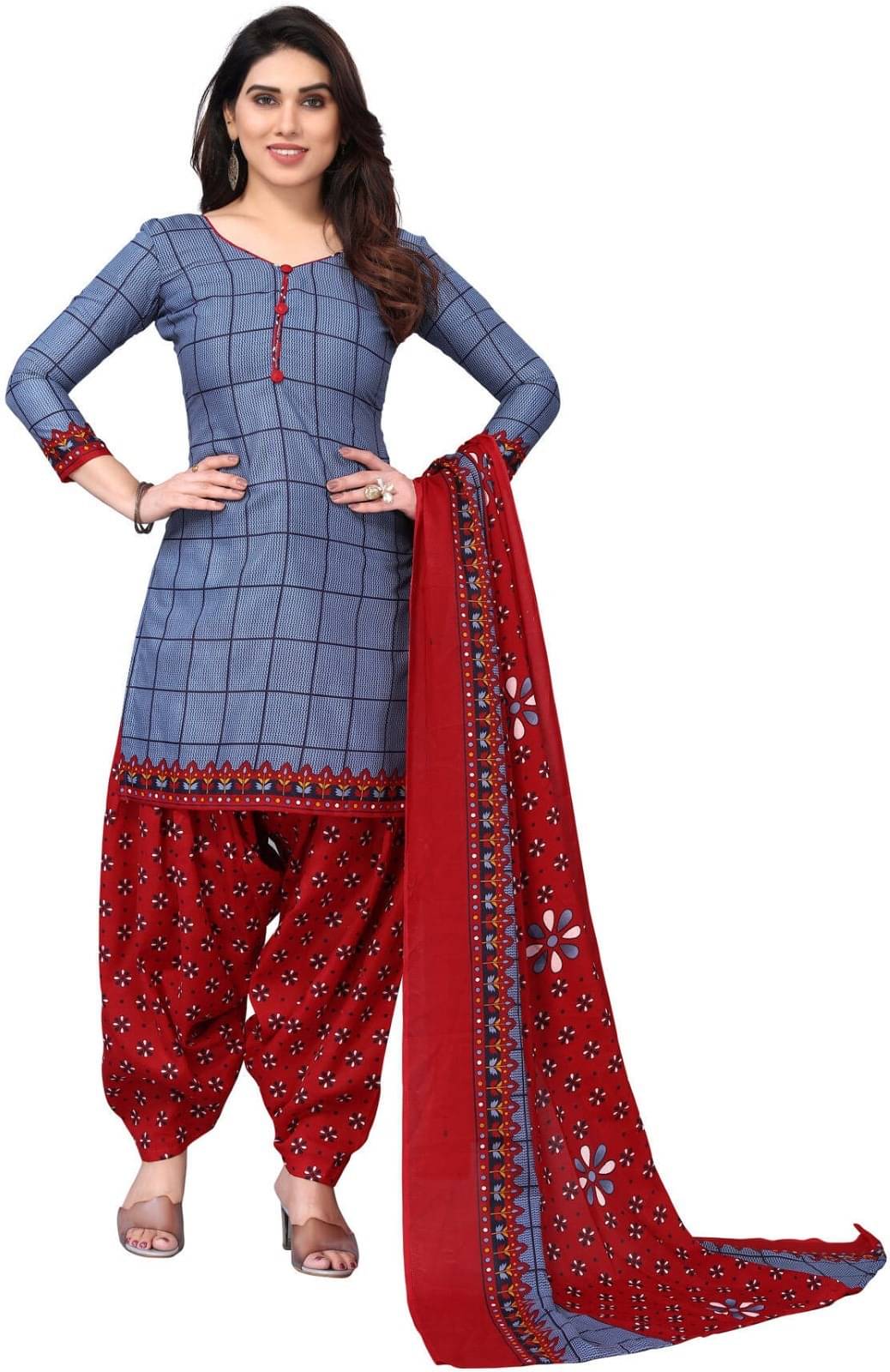 Rajnandini Unstitched Cotton Blend Printed Dress Material - Multicolor 8 ( Pack of 1 ) Rajnandini Unstitched Cotton Blend Printed Dress Material - Multicolor 8 ( Pack of 1 )