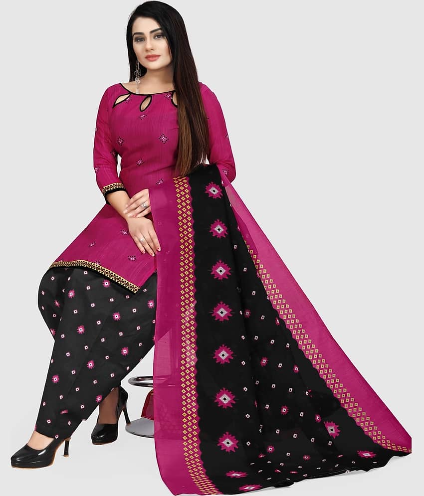 Rajnandini Unstitched Cotton Blend Printed Dress Material - Multicolor ( Pack of 1 ) - Unstitched Fabrics | Buy online on ZillyBuy