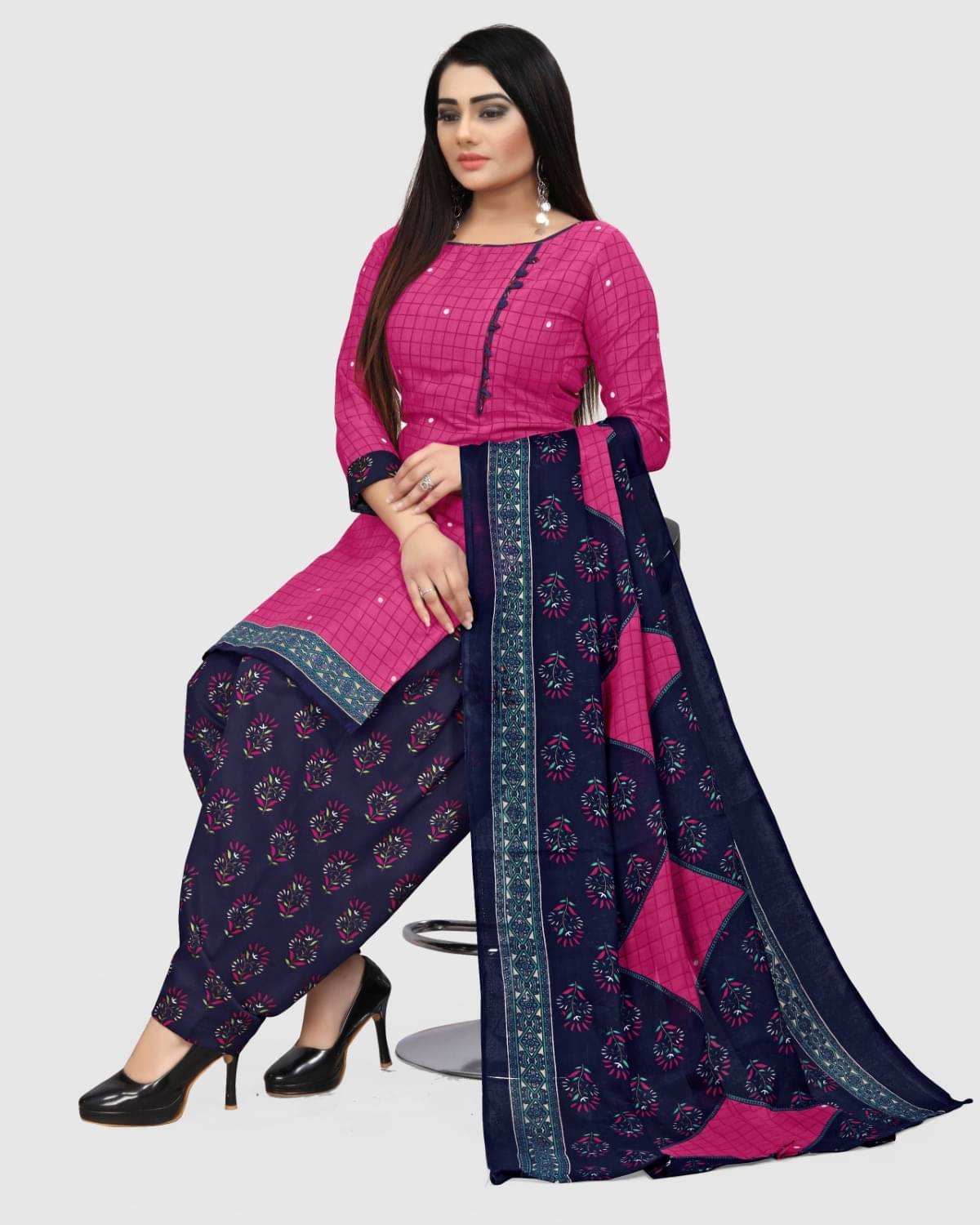 Rajnandini Unstitched Cotton Blend Printed Dress Material - Maroon ( Pack of 1 ) Rajnandini Unstitched Cotton Blend Printed Dress Material - Maroon ( Pack of 1 )