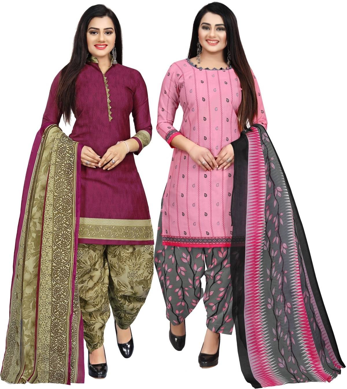 Rajnandini Unstitched Cotton Blend Printed Dress Material - Multicolor ( Pack of 2 ) Rajnandini Unstitched Cotton Blend Printed Dress Material - Multicolor ( Pack of 2 )