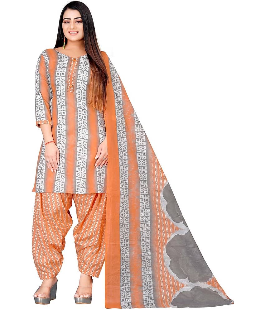 Rajnandini Unstitched Cotton Blend Printed Dress Material - Multicolor ( Pack of 1 ) - Unstitched Fabrics | Buy online on ZillyBuy