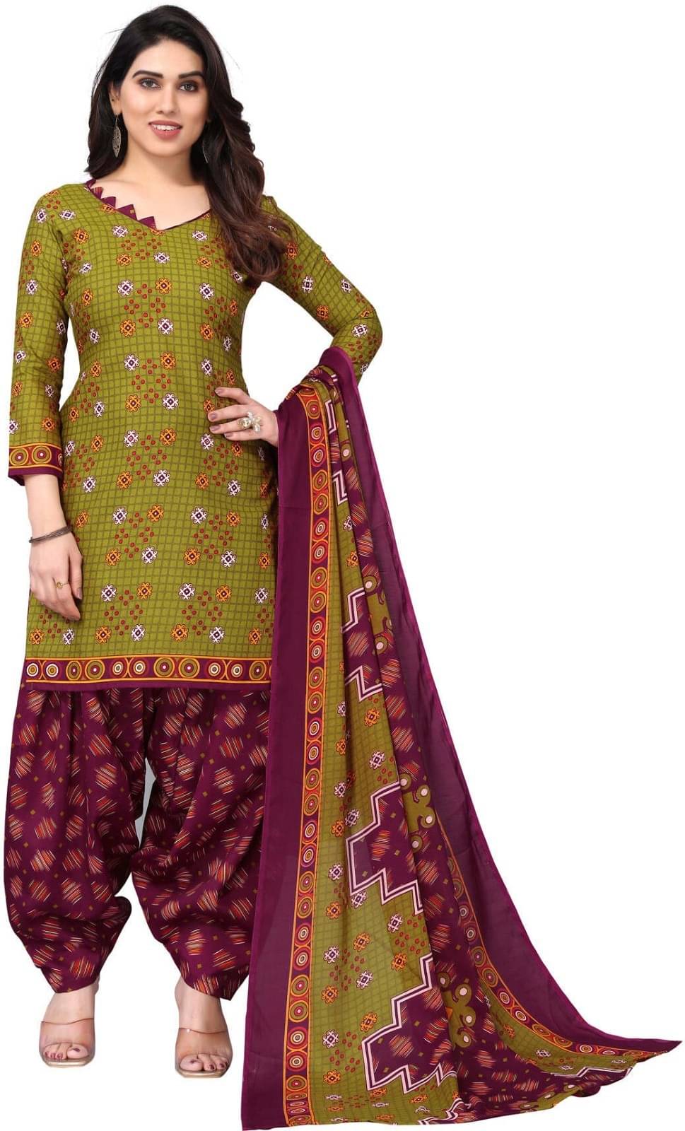 Rajnandini Unstitched Cotton Blend Printed Dress Material - Multicolor 6 ( Pack of 1 ) Rajnandini Unstitched Cotton Blend Printed Dress Material - Multicolor 6 ( Pack of 1 )