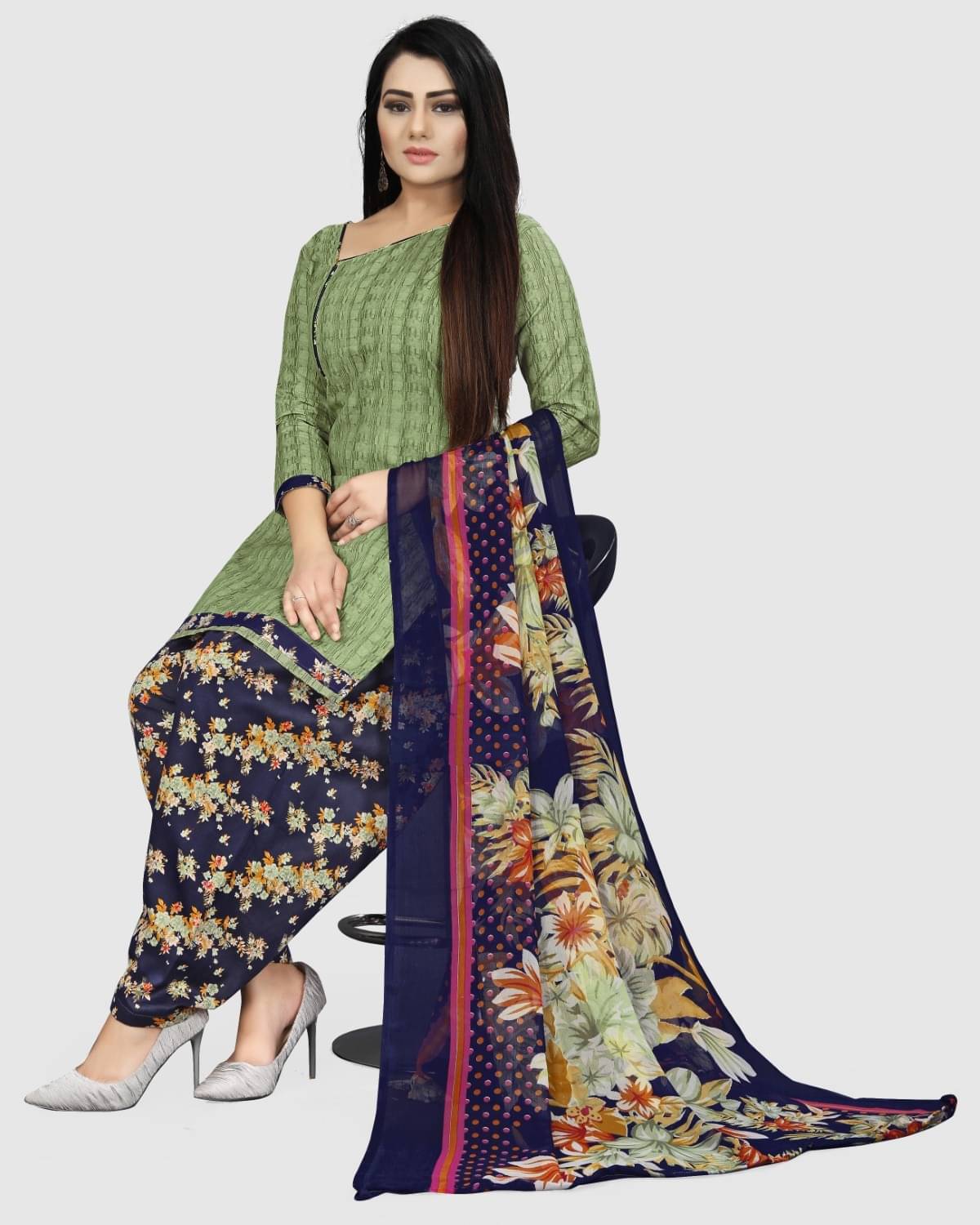 Rajnandini Unstitched Cotton Blend Printed Dress Material - Green ( Pack of 1 ) Rajnandini Unstitched Cotton Blend Printed Dress Material - Green ( Pack of 1 )