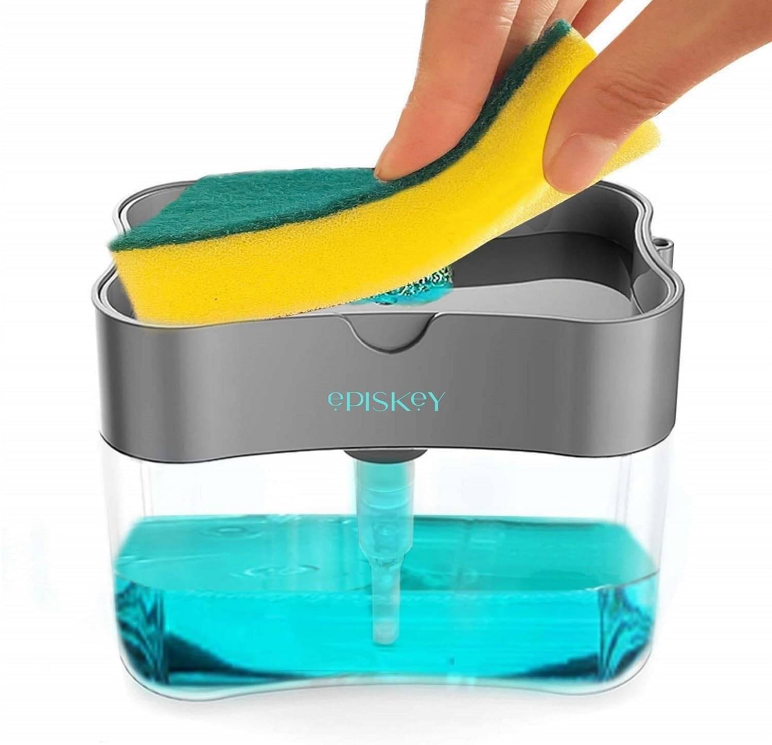 2 in 1 Soap Dispenser for Bathroom Accessories Dishwasher Liquid Holder Liquid Dispenser Pump 400 ML with Sponge Holder Kitchen Sink Accessories Items (Multi-Color) 2 in 1 Soap Dispenser for Bathroom Accessories Dishwasher Liquid Holder Liquid Dispenser Pump 400 ML with Sponge Holder Kitchen Sink Accessories Items (Multi-Color)