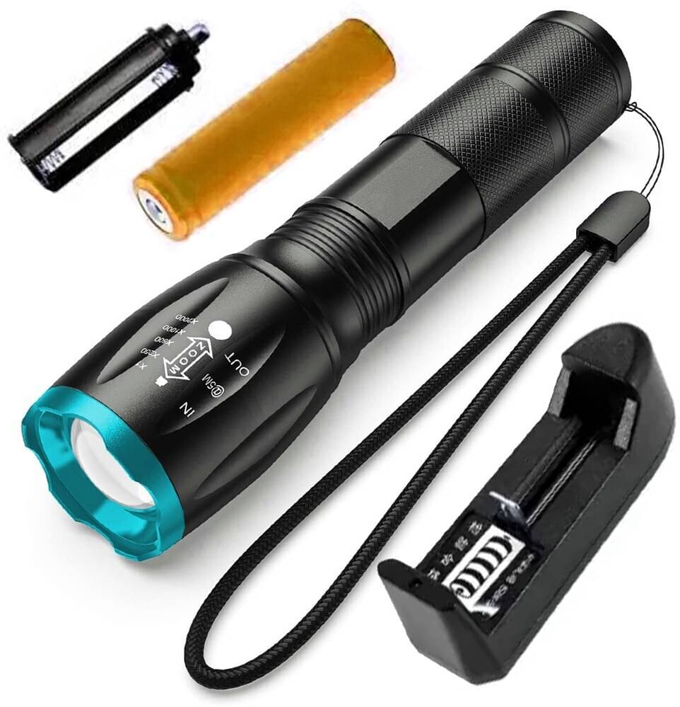 CROSTAL - 2W Rechargeable Flashlight Torch ( Pack of 1 ) CROSTAL - 2W Rechargeable Flashlight Torch ( Pack of 1 )