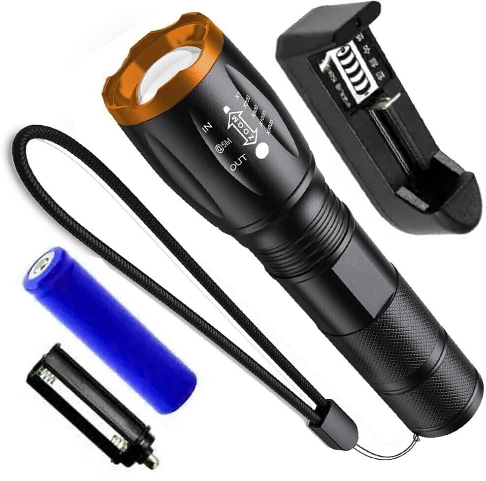     			CROSTAL - 2W Rechargeable Flashlight Torch ( Pack of 1 )
