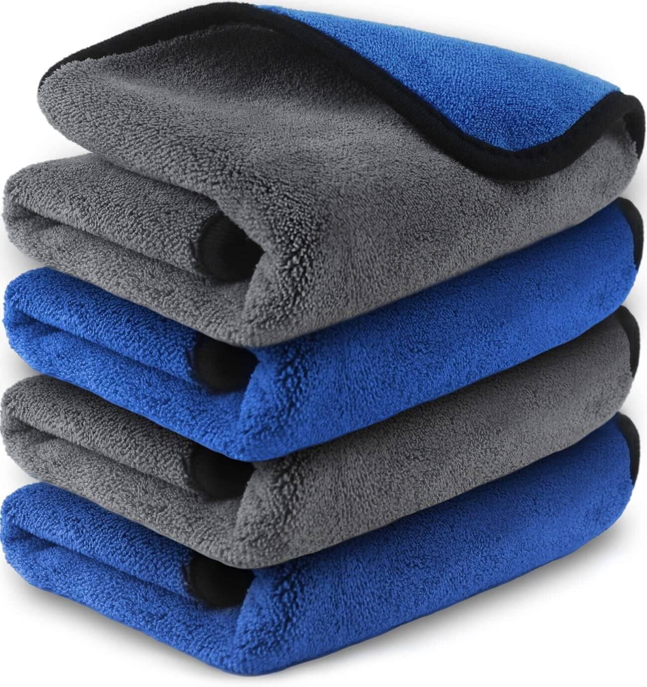     			Caronix Blue 600 GSM Microfiber Cloth For Automobile ( Pack of 4 )