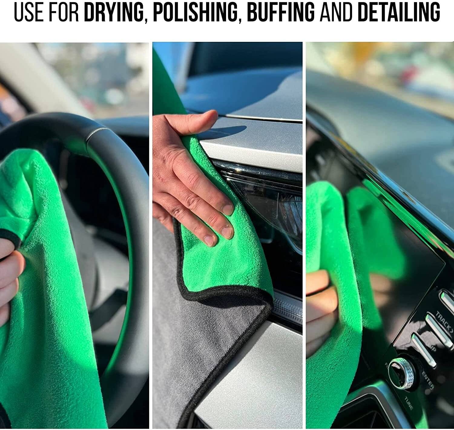 Caronix Green 600 GSM Microfiber Cloth For Automobile ( Pack of 6 ) Caronix Green 600 GSM Microfiber Cloth For Automobile ( Pack of 6 )
