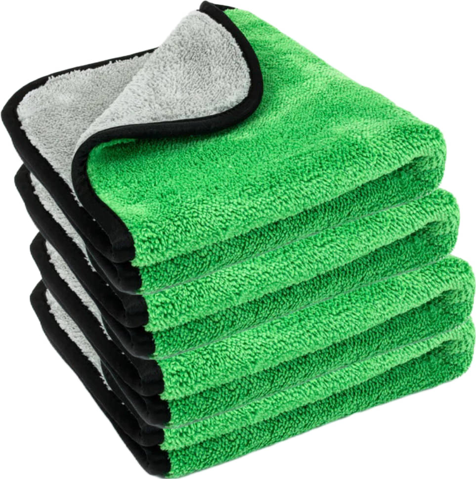     			Caronix Green 600 GSM Microfiber Cloth For Automobile ( Pack of 4 )