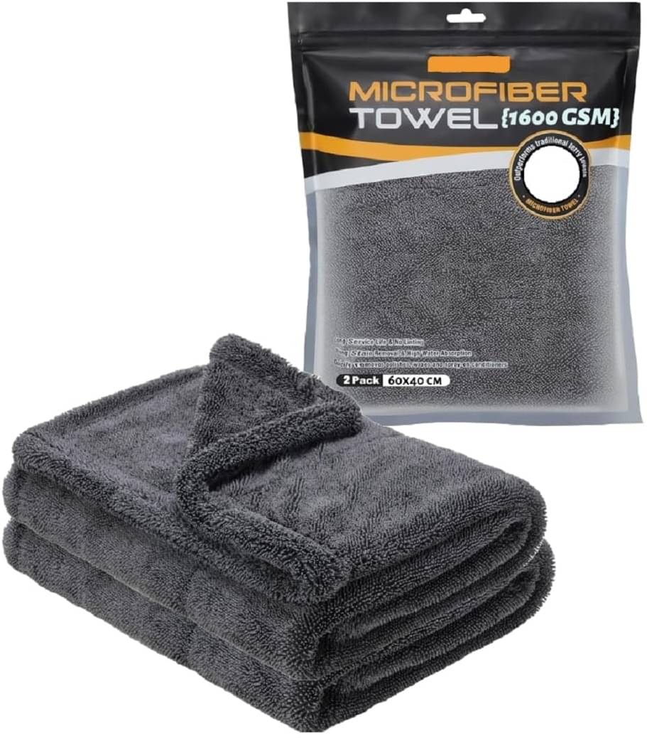 Caronix Grey 1600 GSM Microfiber Cloth For Automobile ( Pack of 2 ) Caronix Grey 1600 GSM Microfiber Cloth For Automobile ( Pack of 2 )