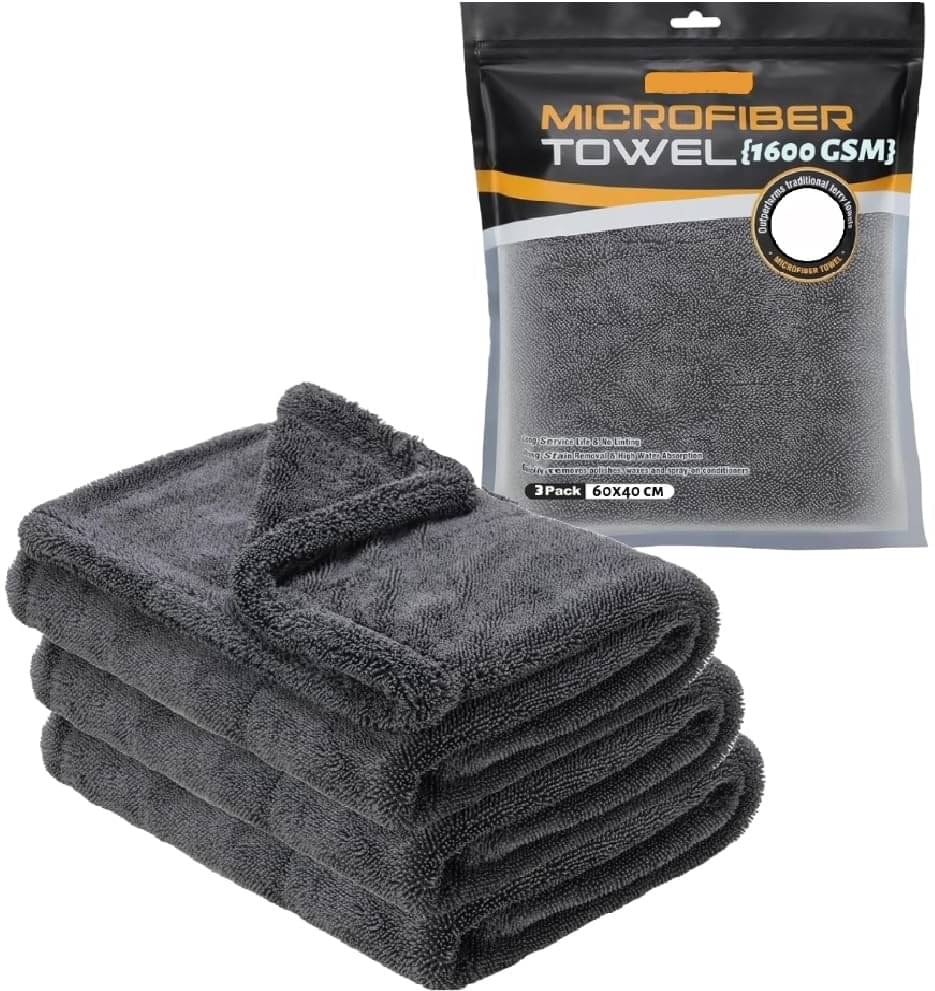 Caronix Grey 1600 GSM Microfiber Cloth For Automobile ( Pack of 3 ) Caronix Grey 1600 GSM Microfiber Cloth For Automobile ( Pack of 3 )