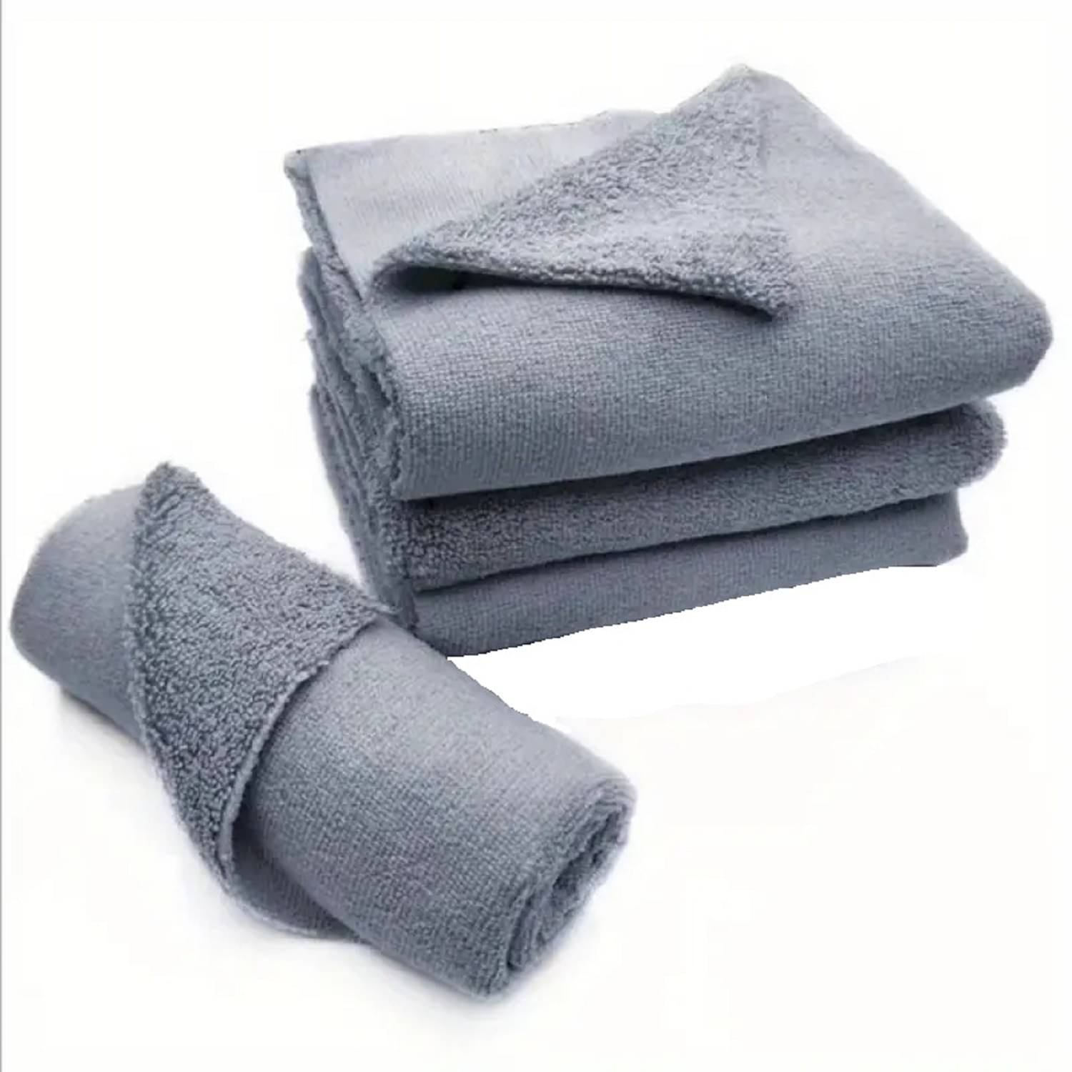     			Caronix Grey 340 GSM Microfiber Cloth For Automobile ( Pack of 4 )