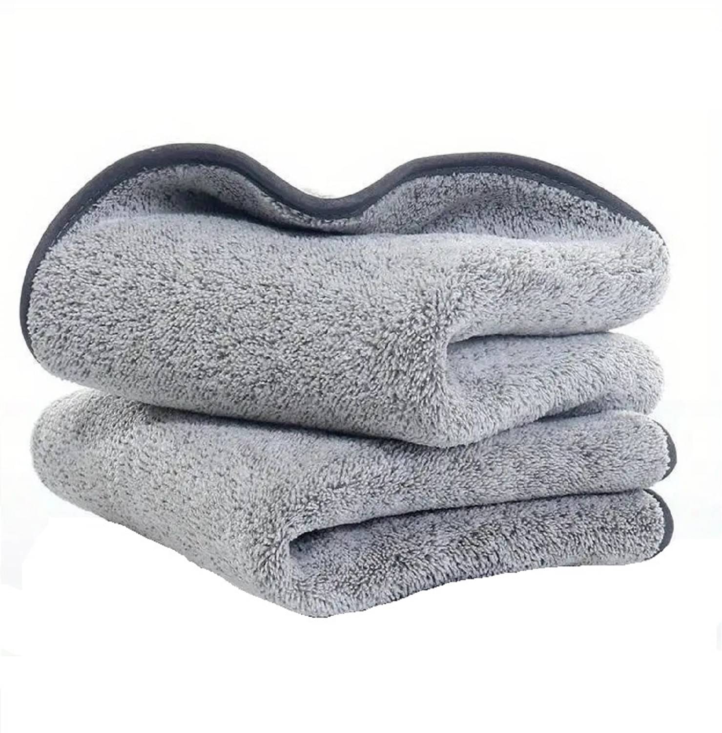     			Caronix Grey 600 GSM Microfiber Cloth For Automobile ( Pack of 2 )