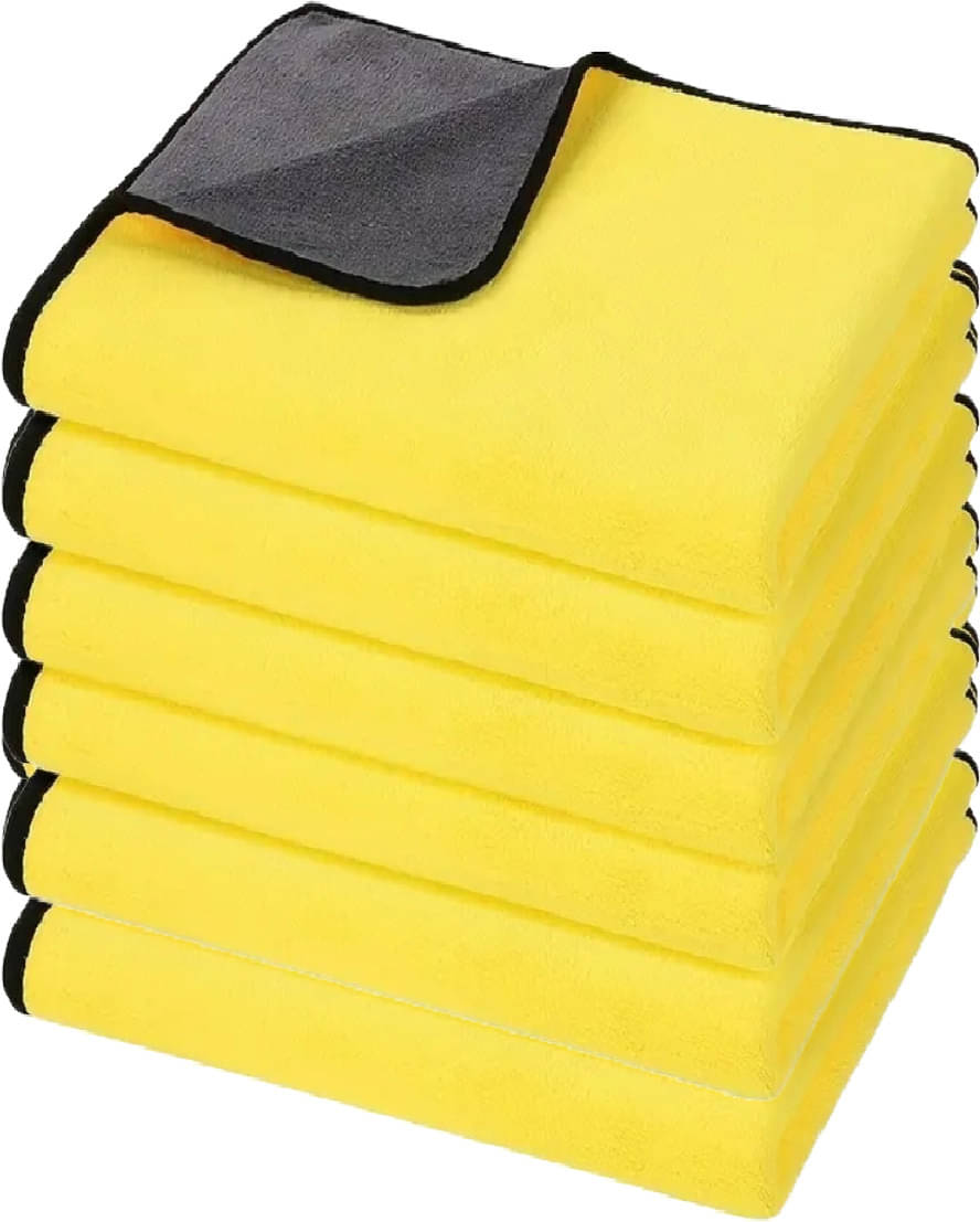     			Caronix Yellow 600 GSM Microfiber Cloth For Automobile ( Pack of 6 )