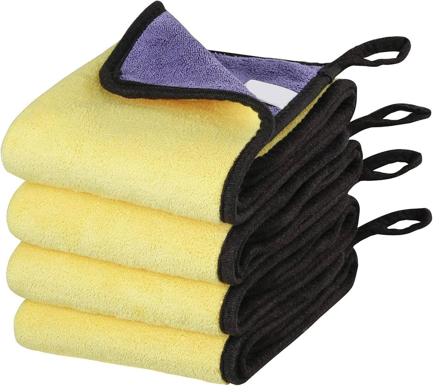 Caronix Yellow 600 GSM Microfiber Cloth For Automobile ( Pack of 4 ) Caronix Yellow 600 GSM Microfiber Cloth For Automobile ( Pack of 4 )