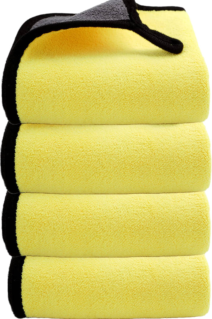 Caronix Yellow 600 GSM Microfiber Cloth For Automobile ( Pack of 4 ) Caronix Yellow 600 GSM Microfiber Cloth For Automobile ( Pack of 4 )