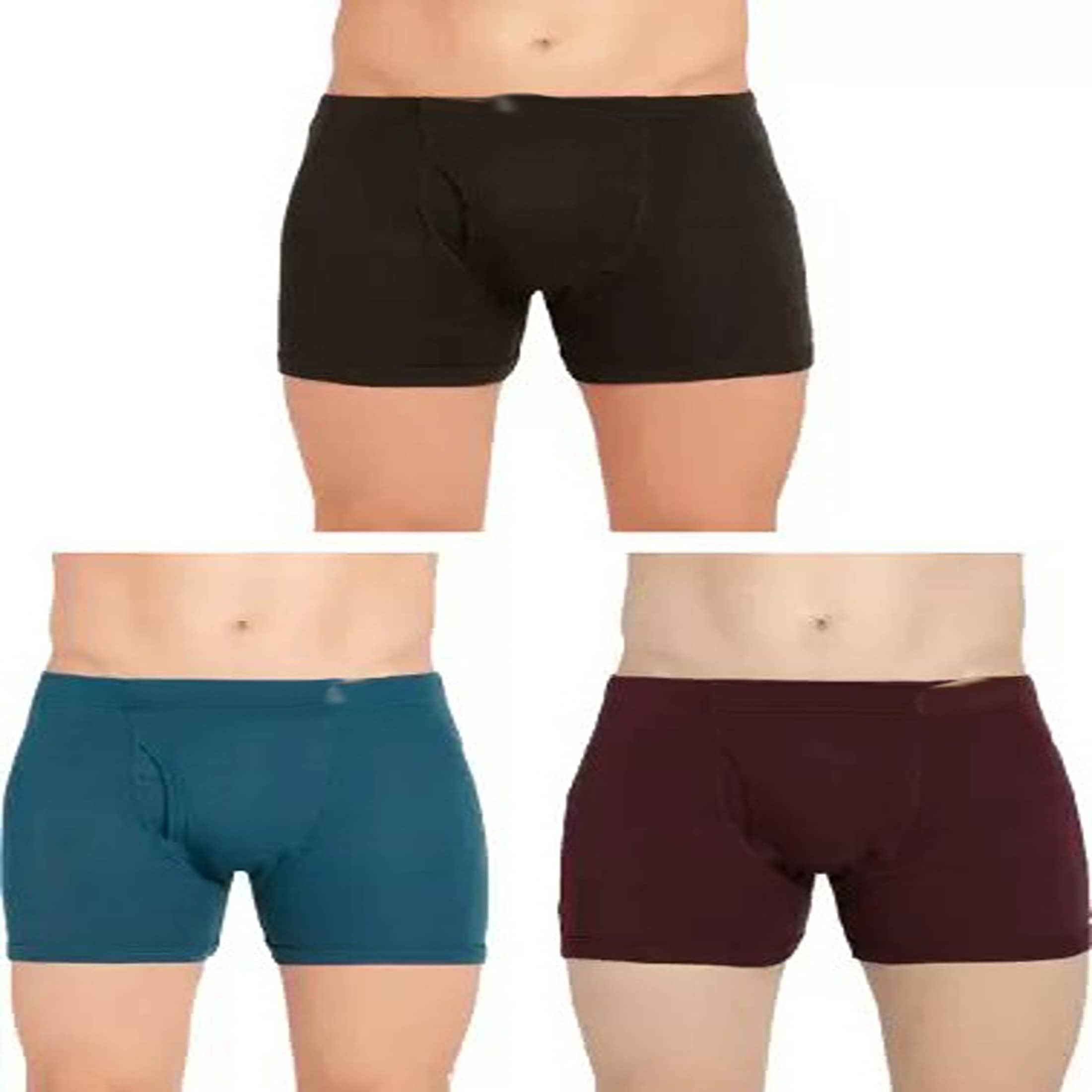 Cavenders Pack of 3 Cotton Blend Trunks For Men's ( Multicolor )